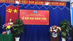 CHI BỘ ĐẢNG TRƯỜNG TIỂU HỌC HỒ HẢO HỚN TỔ CHỨC LỄ KẾT NẠP ĐẢNG VIÊN