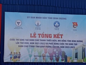 TRƯỜNG TH HỒ HẢO HỚN DỰ TỔNG KẾT TRAO GIẢI  SÁNG TẠO TRẺ BÌNH DƯƠNG LẦN THỨ XVIII