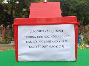 PHONG TRÀO QUYÊN GÓP, ỦNG HỘ HỌC SINH CÓ HOÀN CẢNH KHÓ KHĂN ĐÓN XUÂN QUÝ MÃO 2023