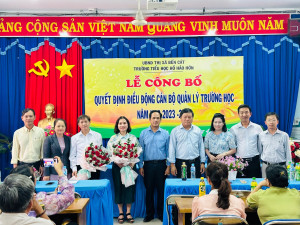 CÔNG BỐ QUYẾT ĐỊNH ĐIỀU ĐỘNG CÁN BỘ QUẢN LÝ TRƯỜNG HỌC NĂM 2023 - 2024