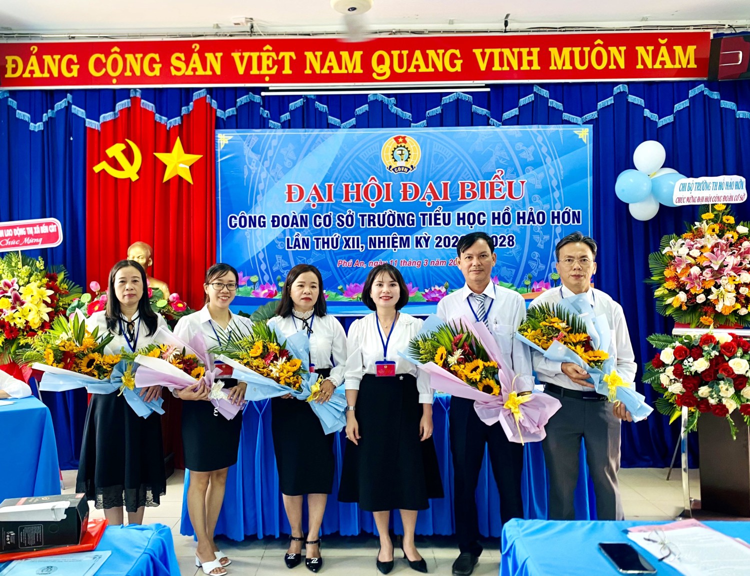 ĐẠI HỘI  CÔNG ĐOÀN CƠ SỞ TRƯỜNG TIỂU HỌC HỒ HẢO HỚN LẦN THỨ XII, NHIỆM KỲ 2023 – 2028