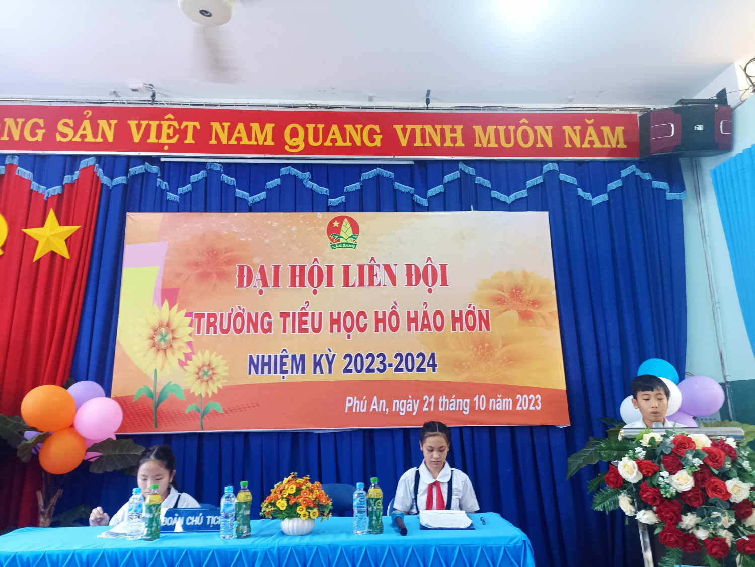 Đại hội Liên đội trường tiểu học Hồ Hảo Hớn Năm học 2023 - 2024